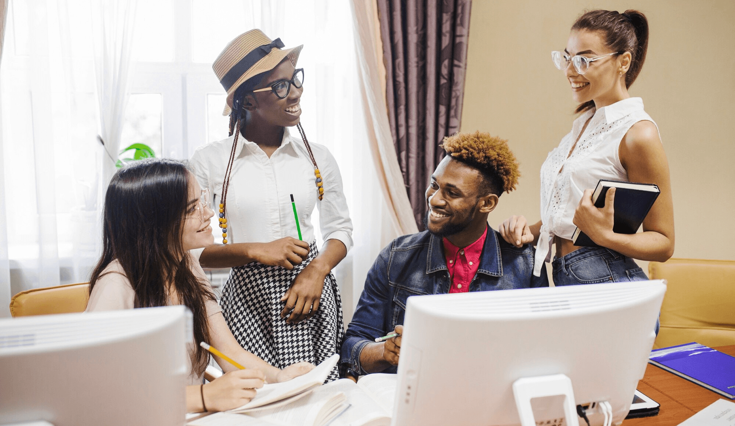 Creator team reviewing new leads together
